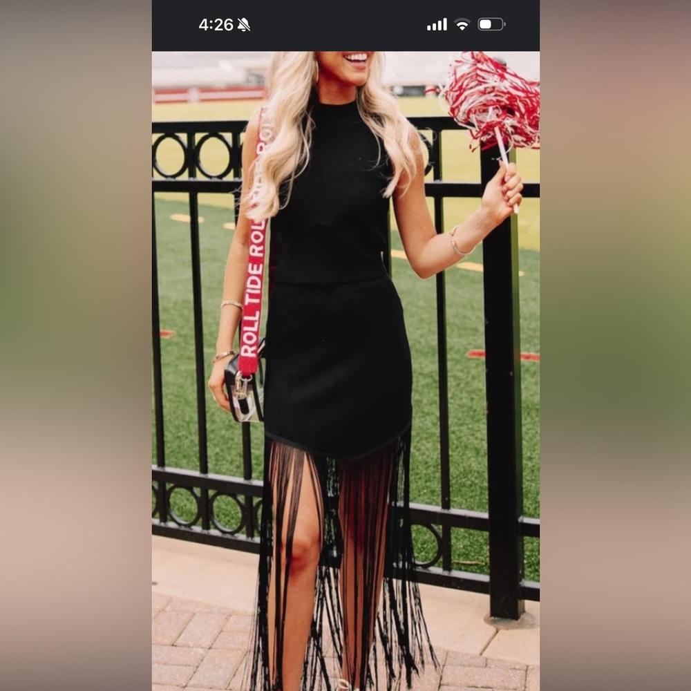 Black Fringe Dress